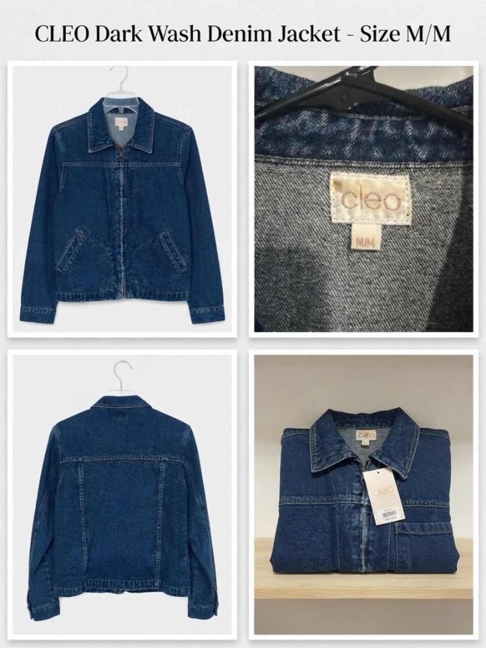 Cleo dark jean jacket with pockets